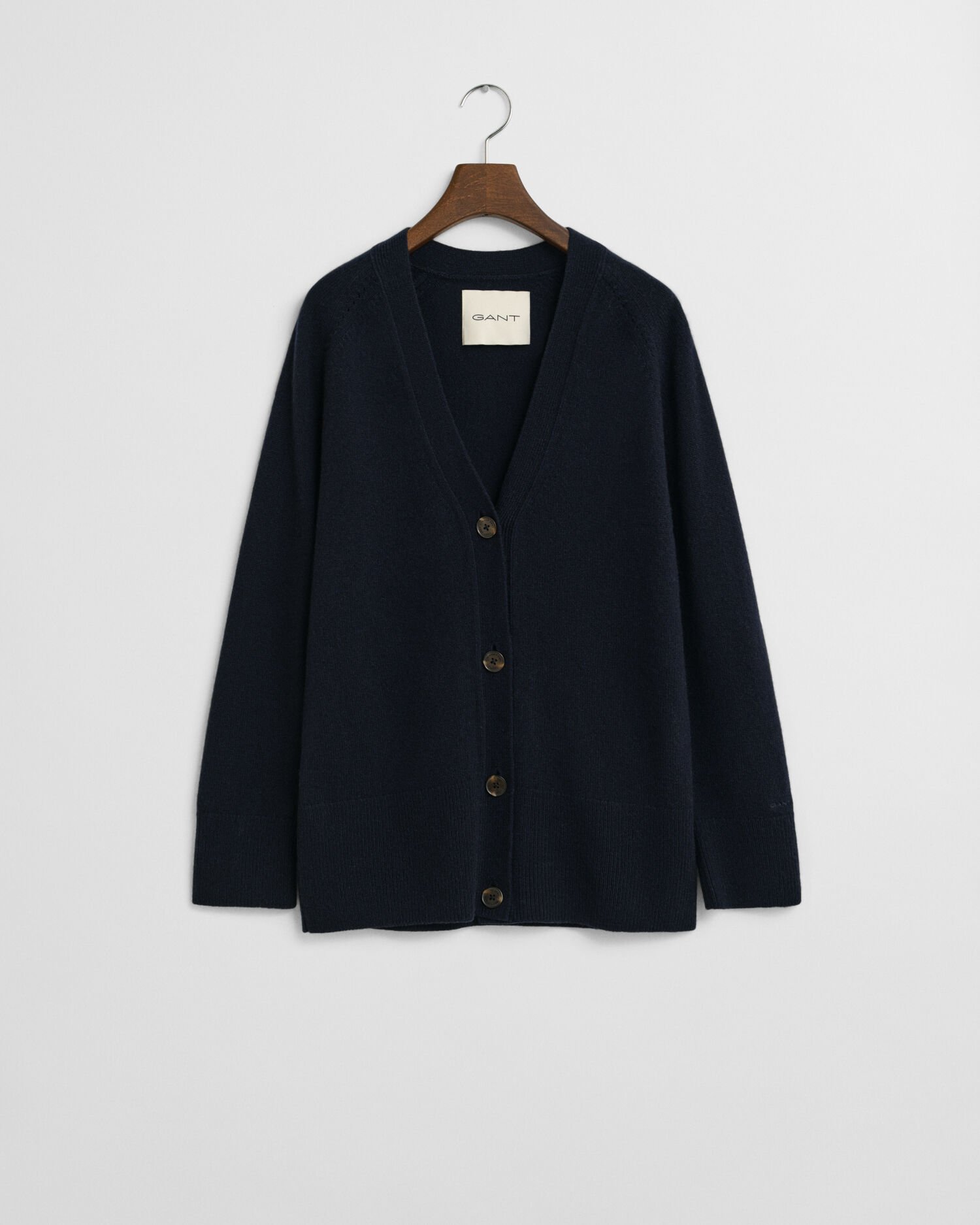 Cardigan af uld- og kashmirblanding