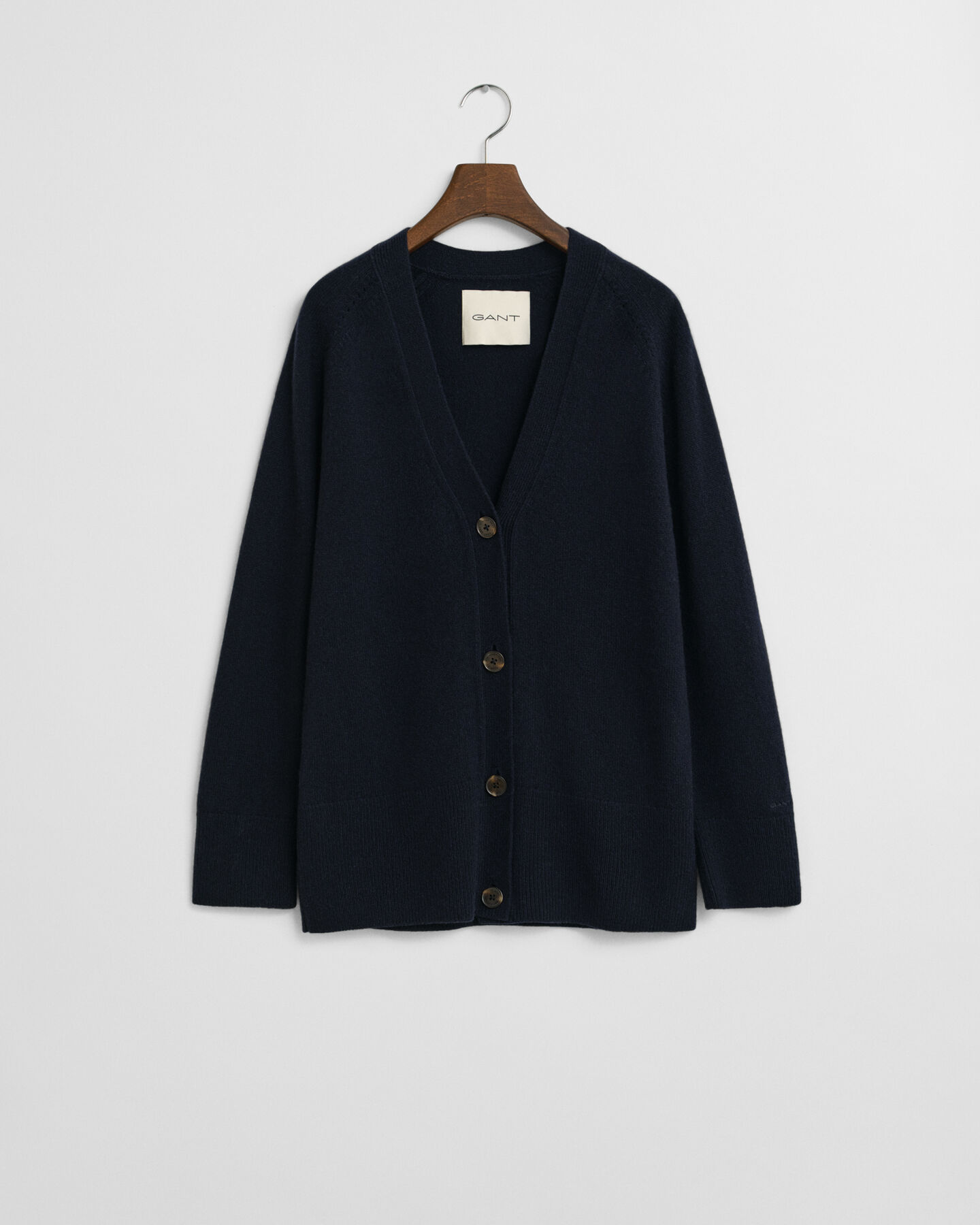 Cardigan af uld- og kashmirblanding