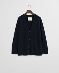 Cardigan af uld- og kashmirblanding