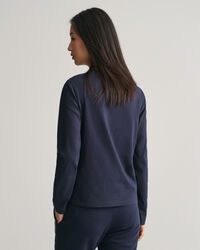 G T-shirt med crewneck og lange &aelig;rmer