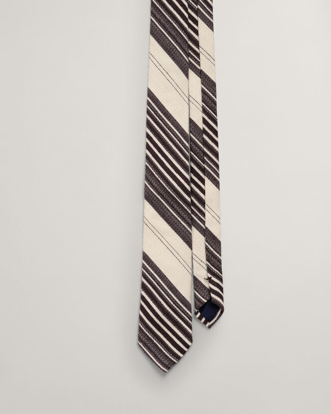 Stribet slips i råsilke