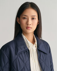 Quiltet jakke med krave