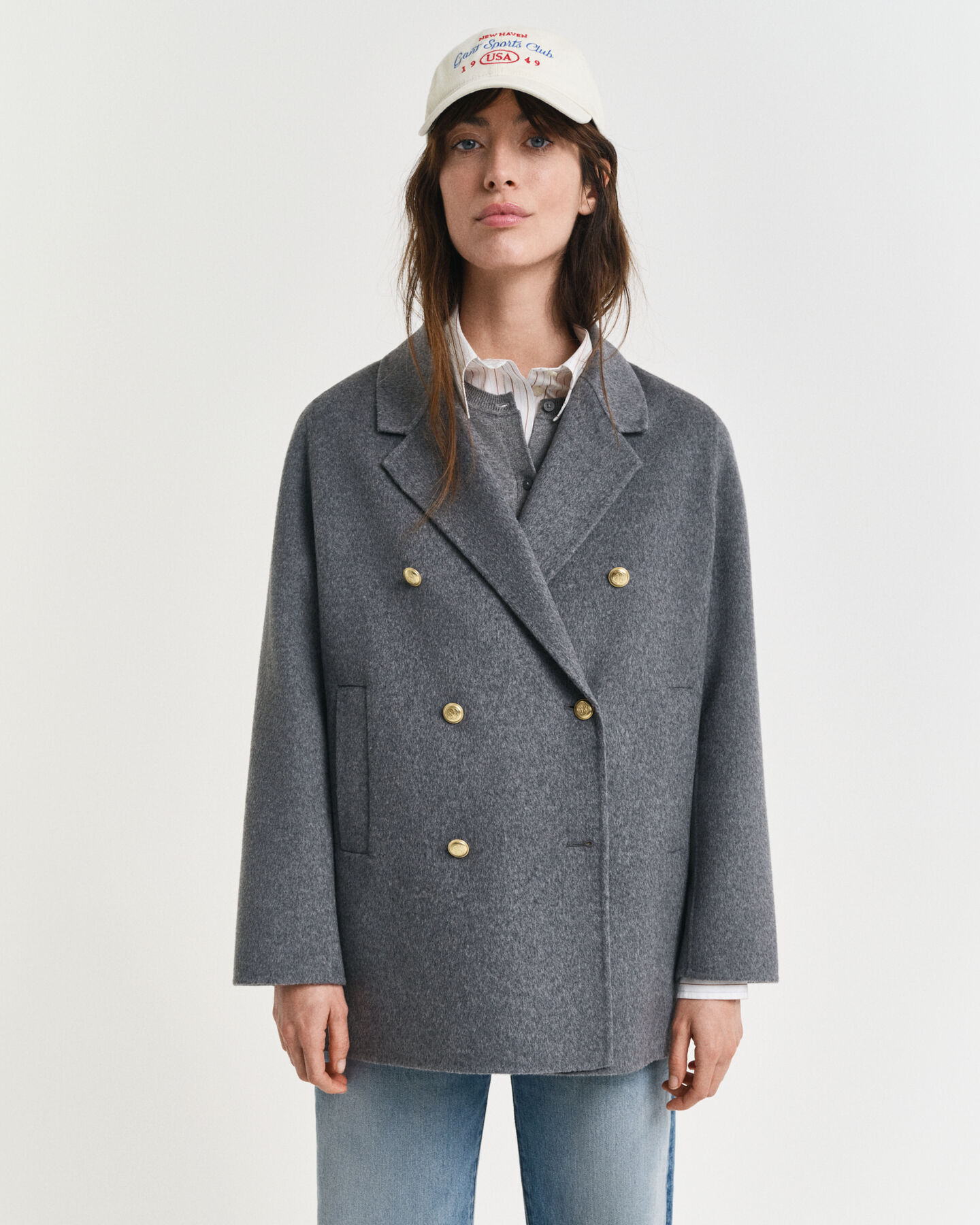 Sømandsjakke med håndsyede detaljer