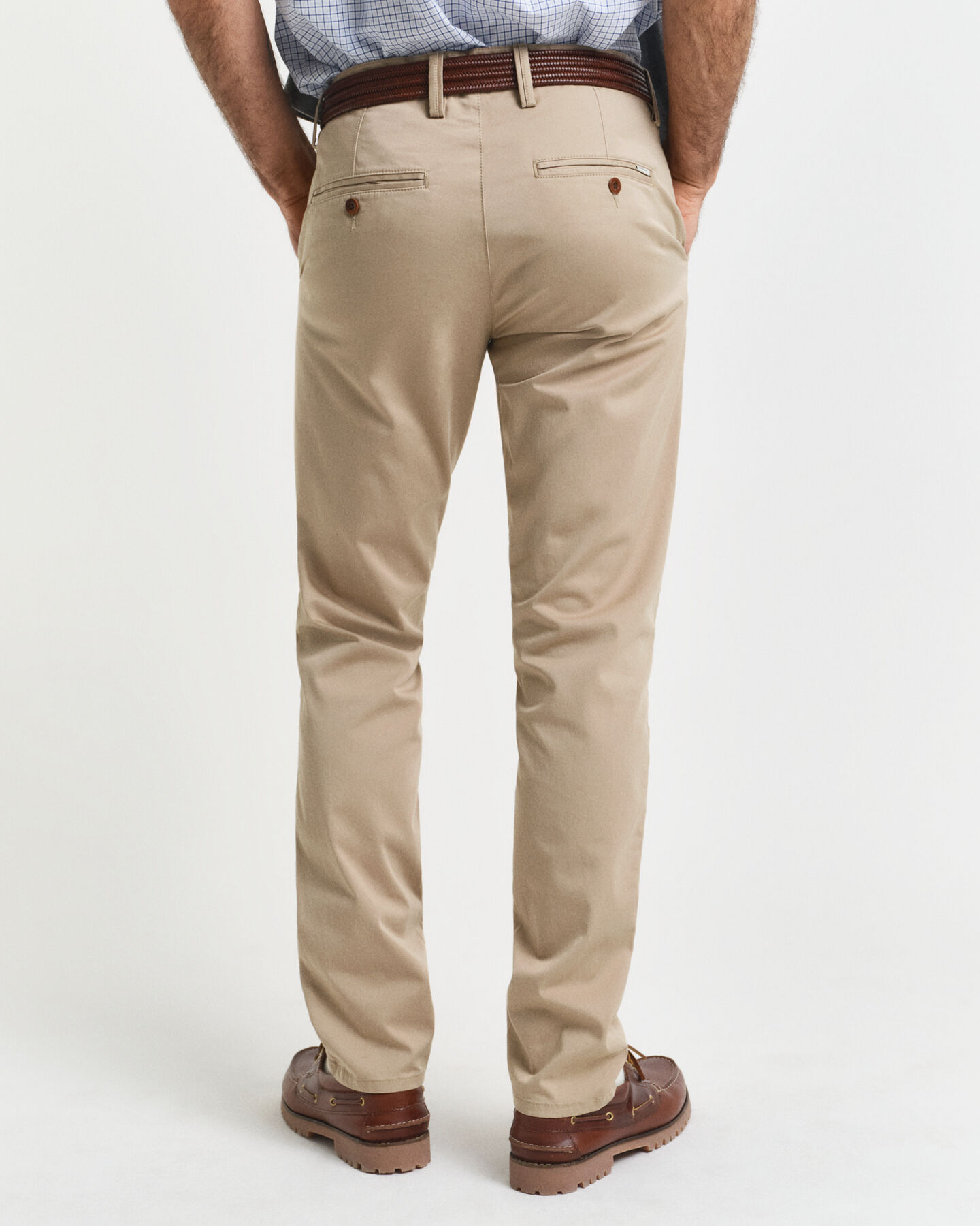 Slim fit chinobukser af twill