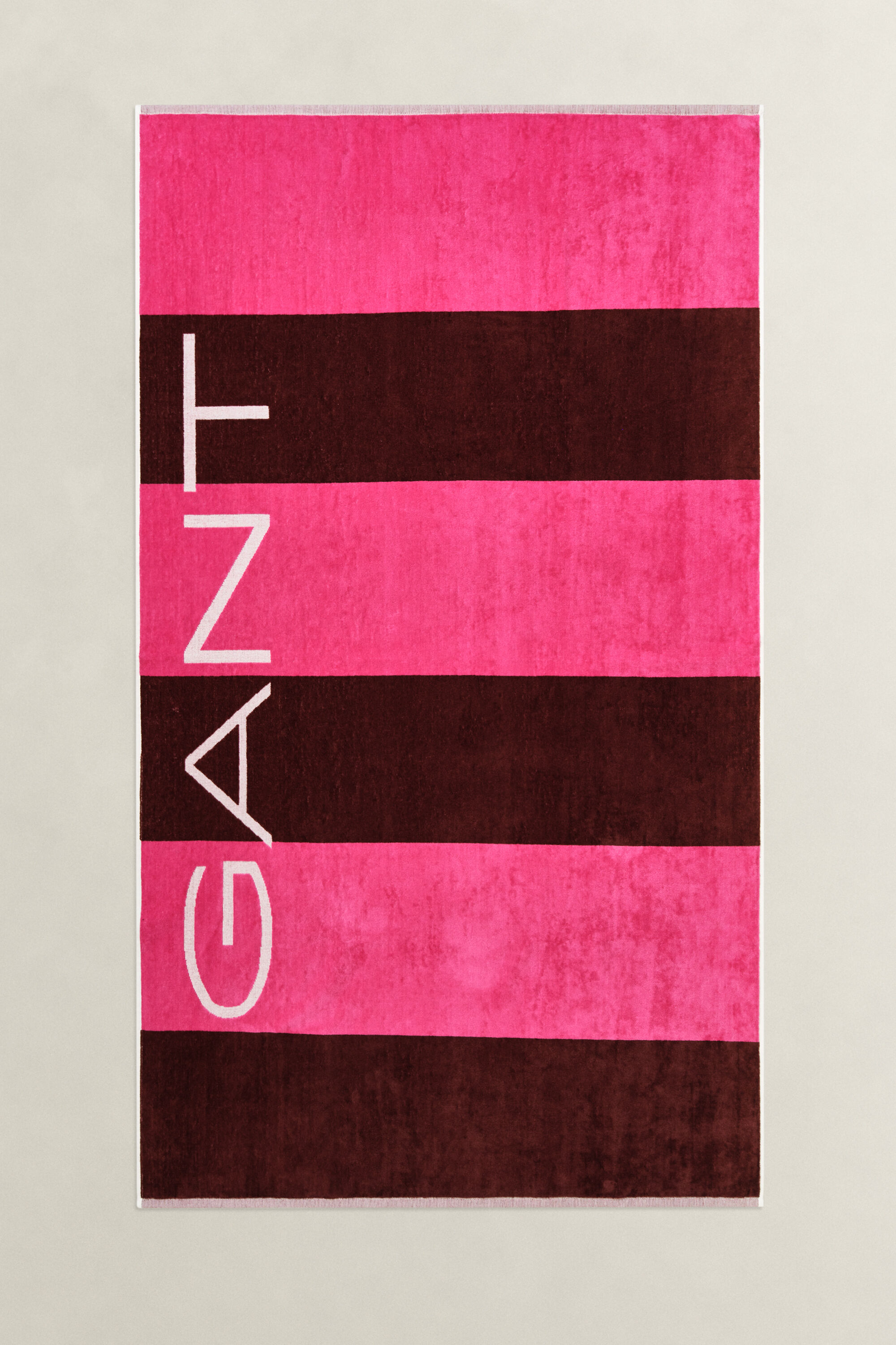 Blokstribet strandhåndklæde