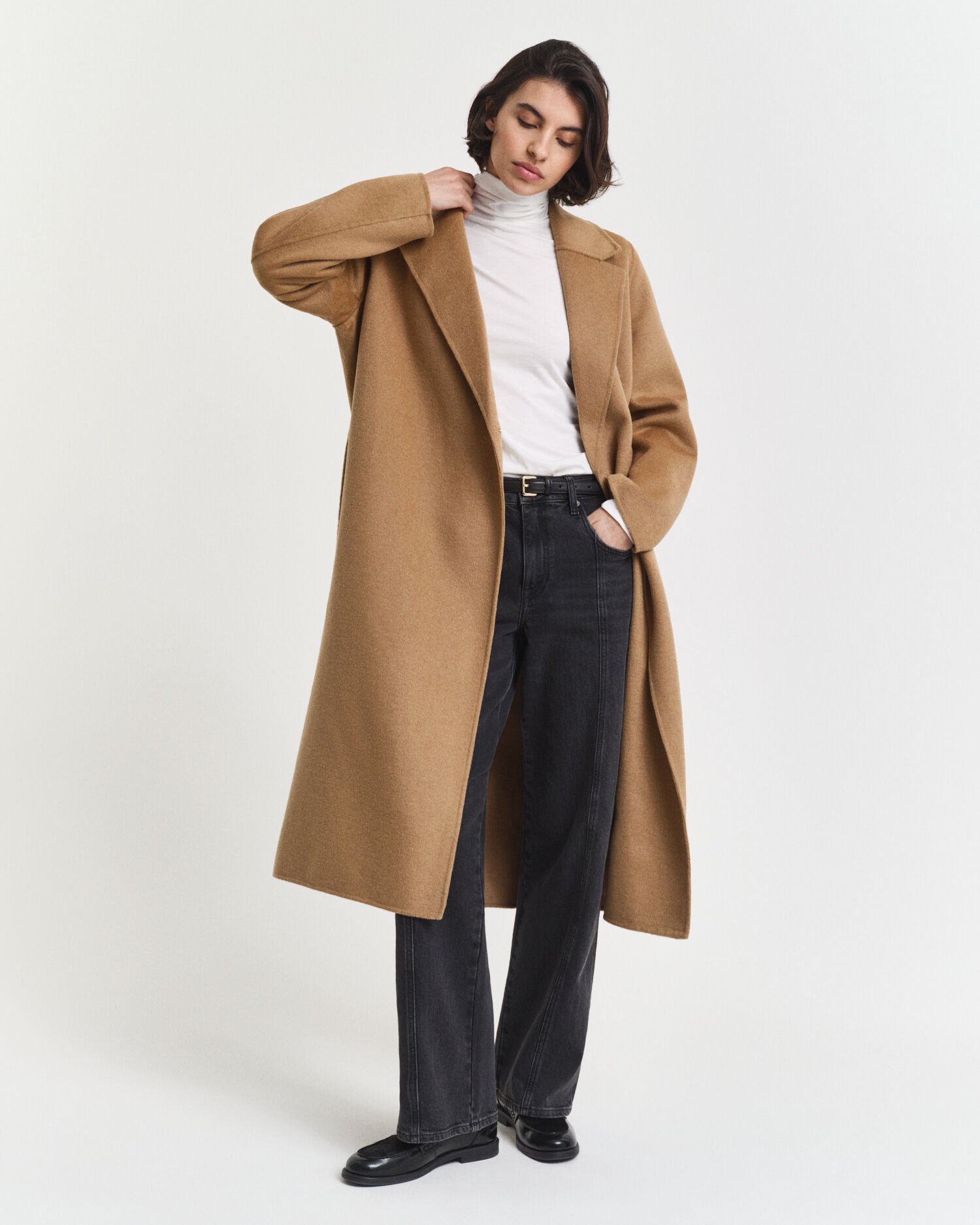 Let top i bomuld med rullekrave