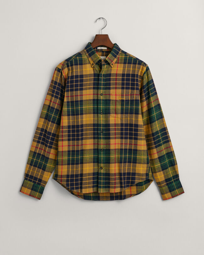 Regular fit skotskternet flannelskjorte