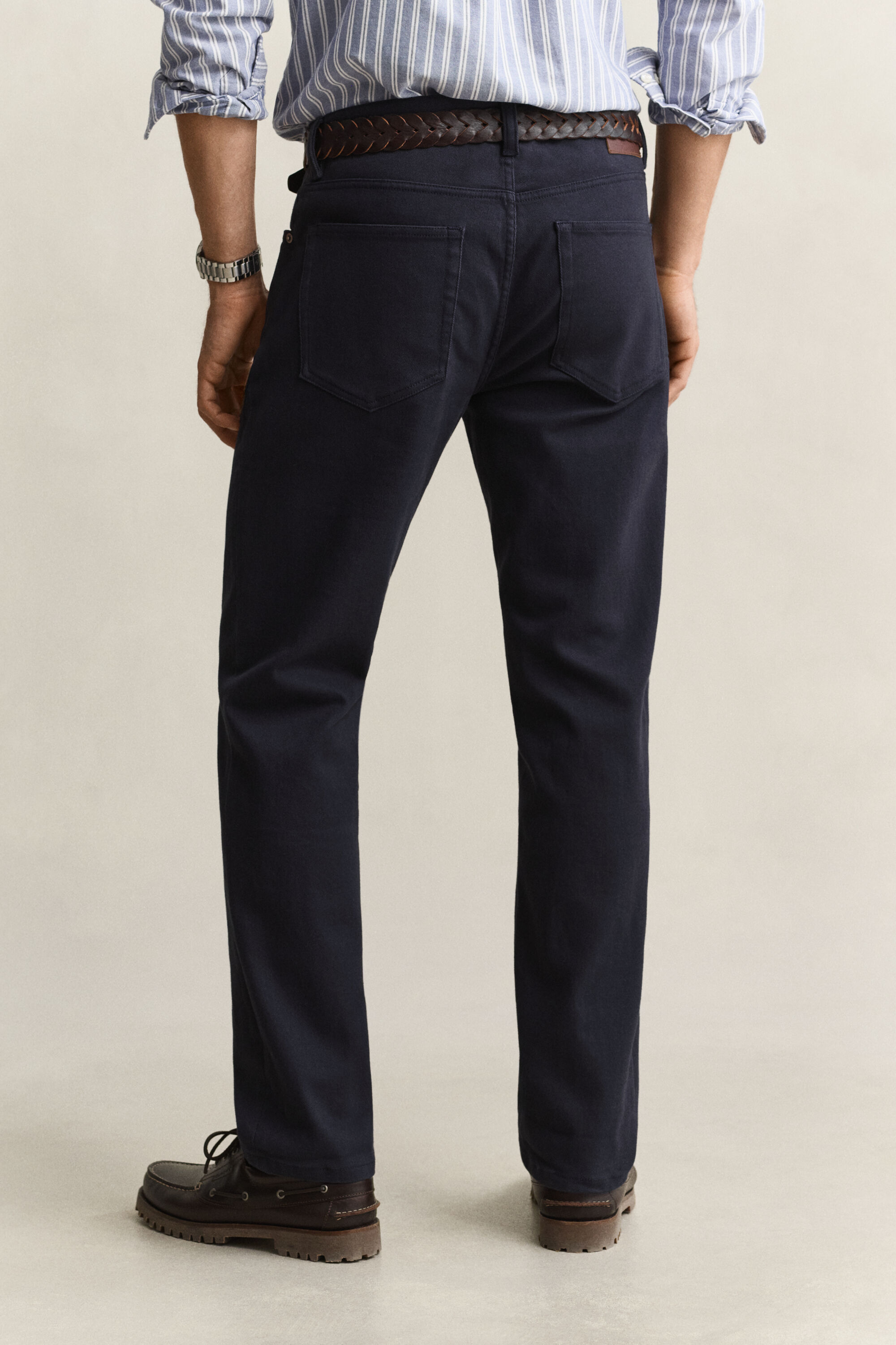 Regular fit jeans i twill