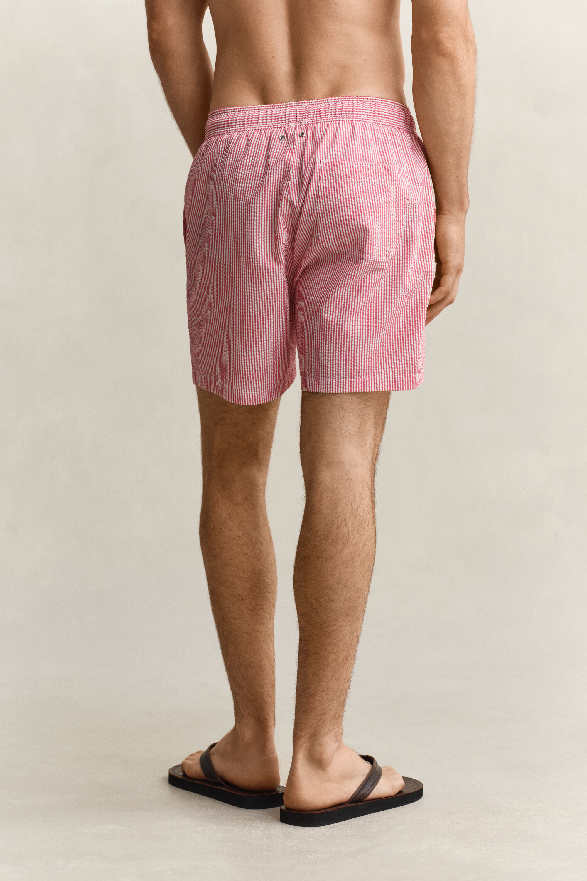 Stribede seersucker badeshorts
