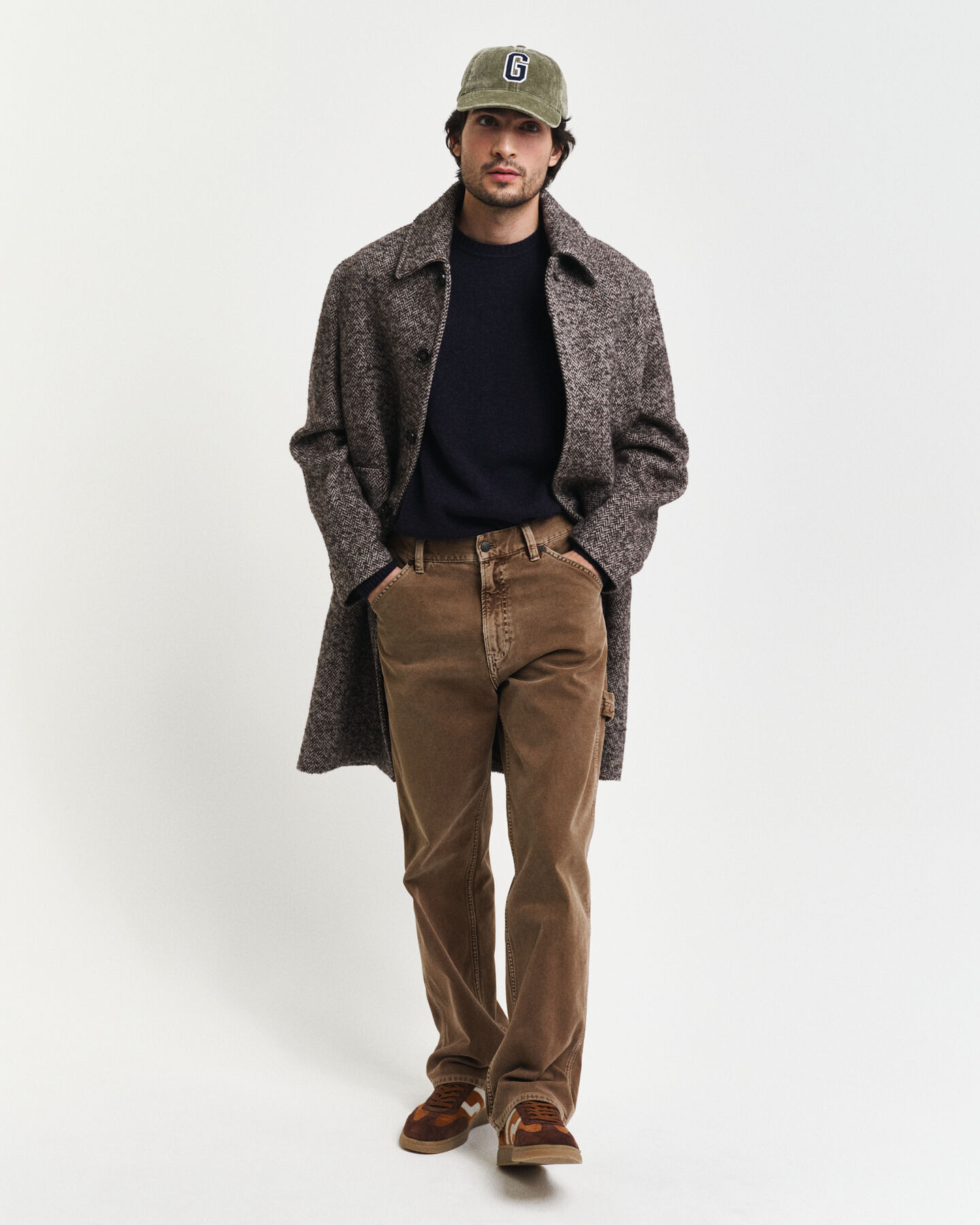 Sweater med crewneck i uldblanding