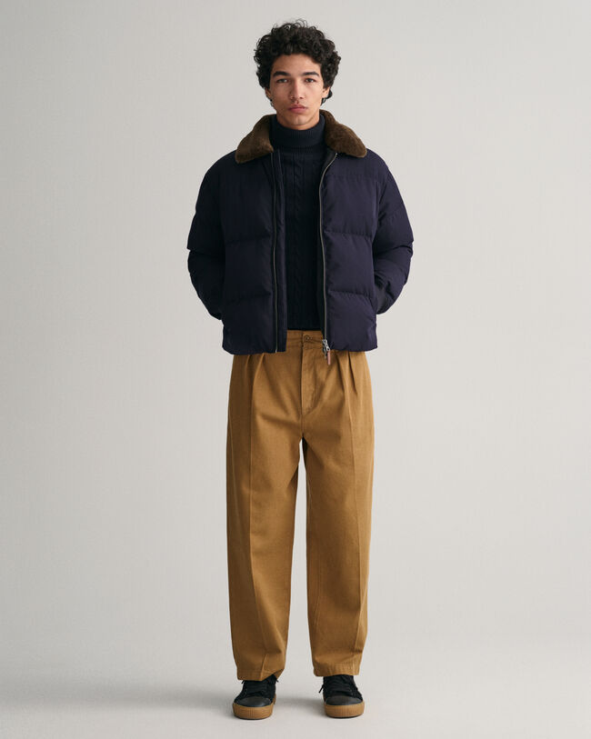 Vatteret pufferjakke i flannel