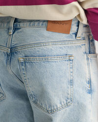 Loose fit let vaskede denim jeans