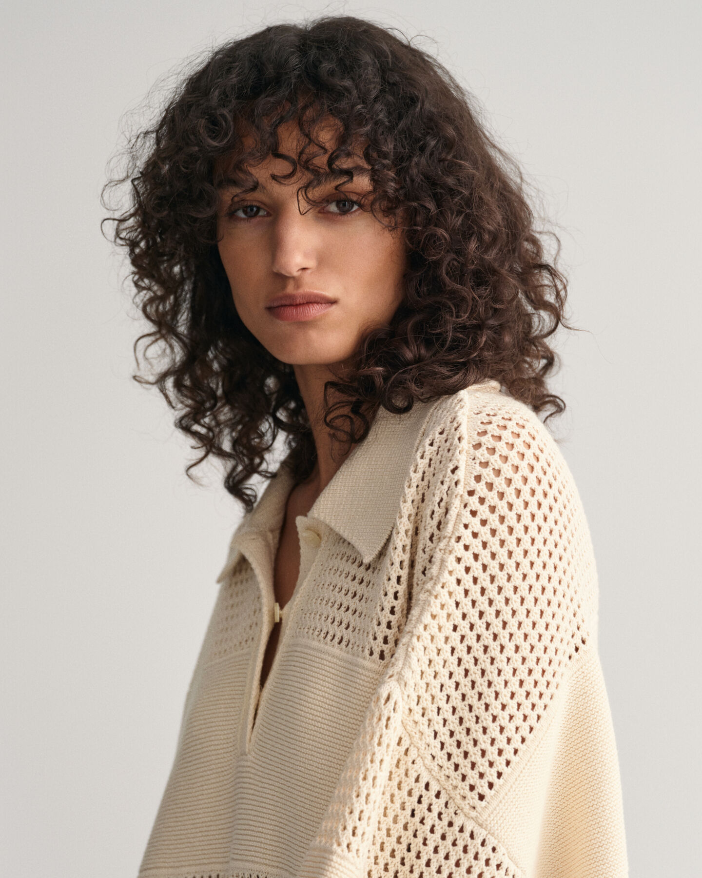 Rugger-kjole med åbent strik