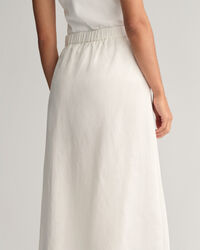 Midi-nederdel i hørblanding