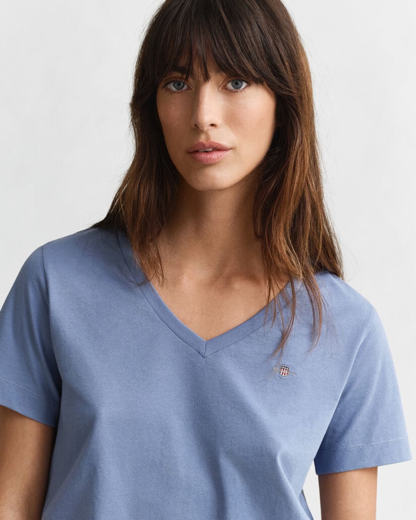 Shield T-shirt med V-hals