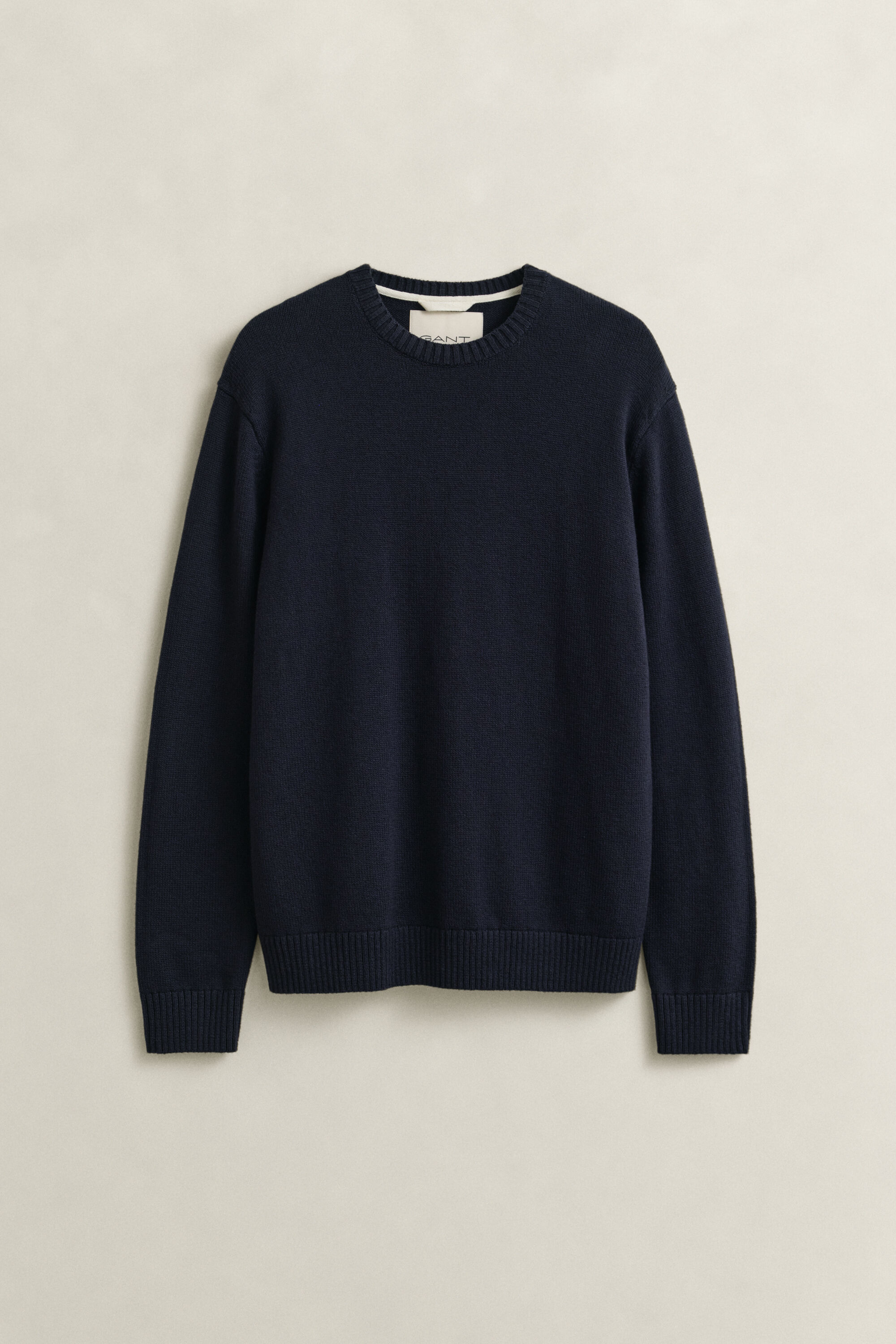 Sweater med crewneck i bomuldsblanding