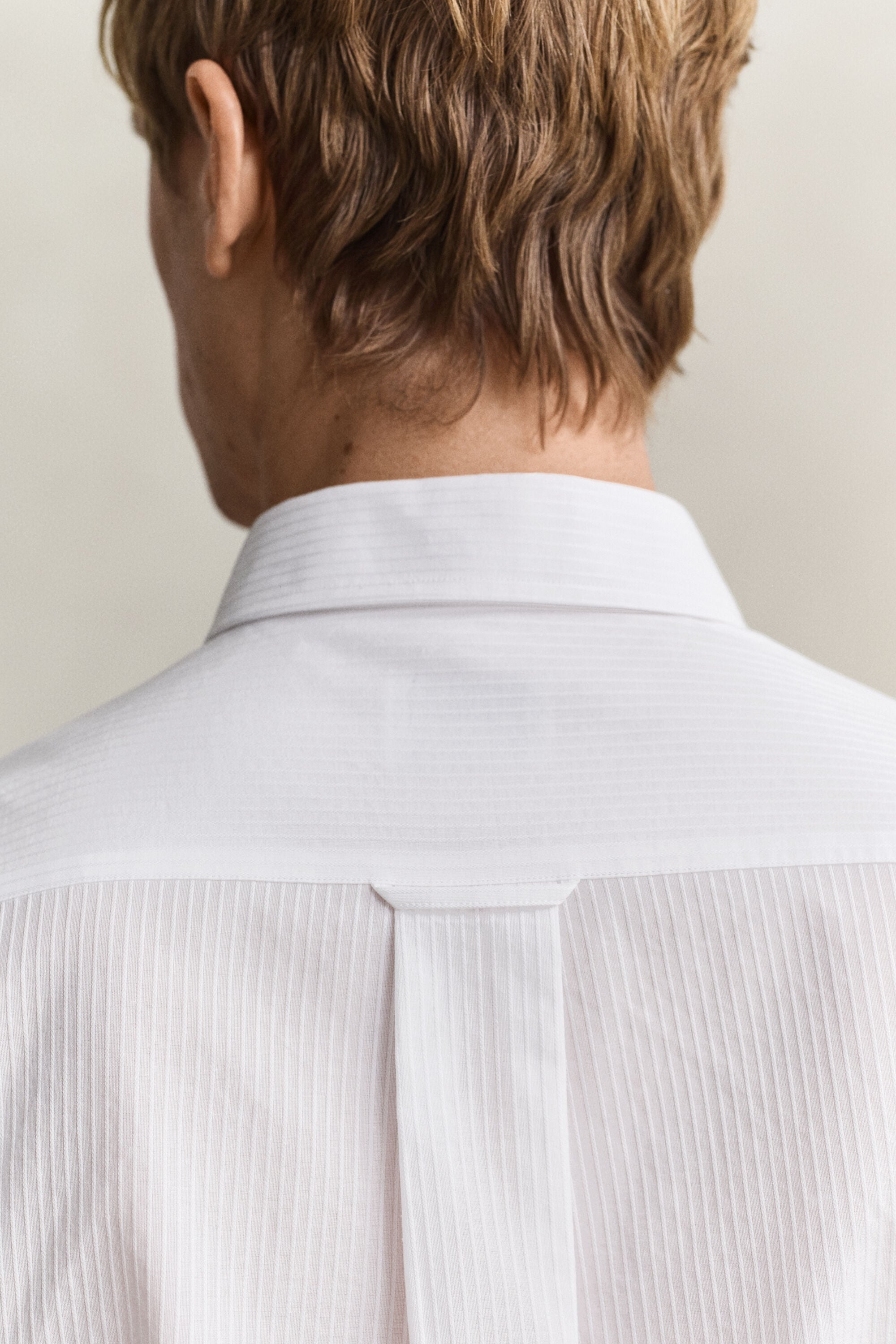 Regular fit dobby-stribet skjorte
