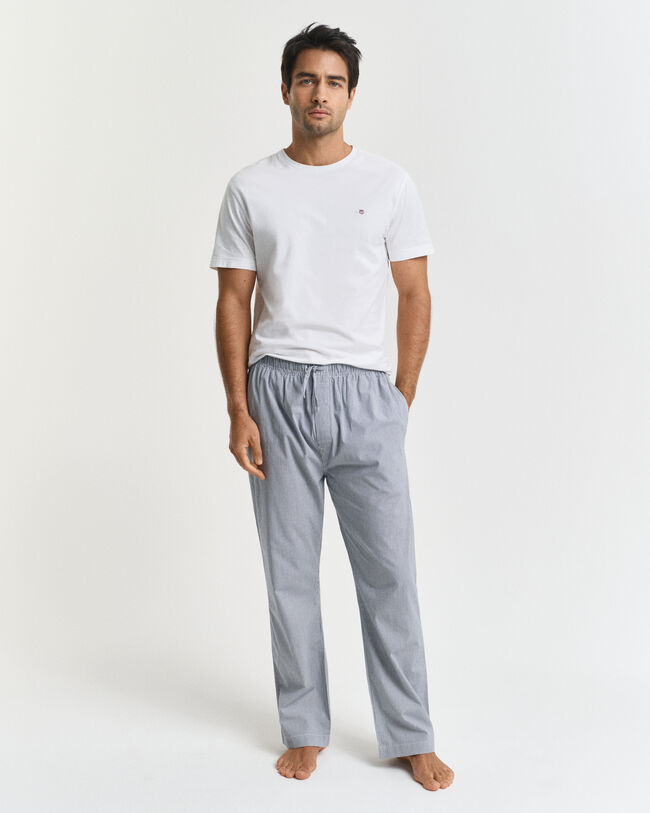Stribede poplin pyjamasbukser