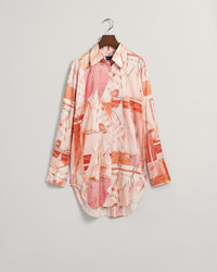 Relaxed fit silkeskjorte med Sailing-tryk