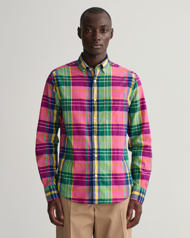 Regular fit skjorte af indisk madras