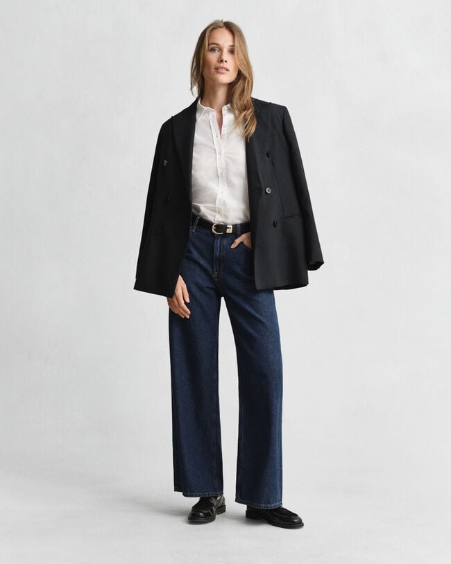 Slim fit Oxford skjorte med stræk