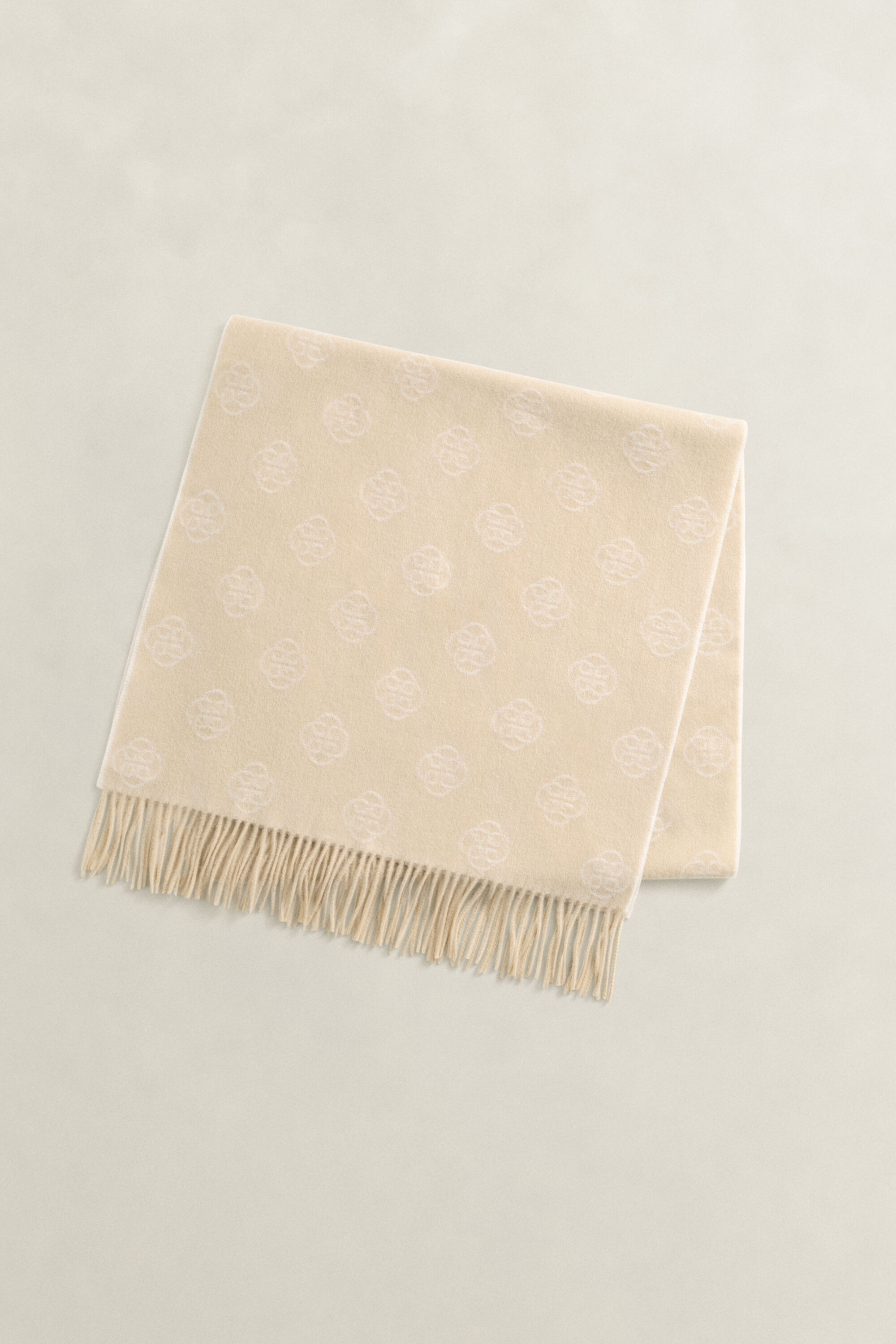 Uldhalstørklæde med monogram