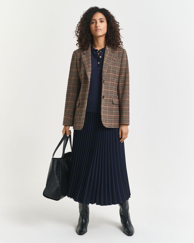 Sømløs langærmet poloskjorte med knapper