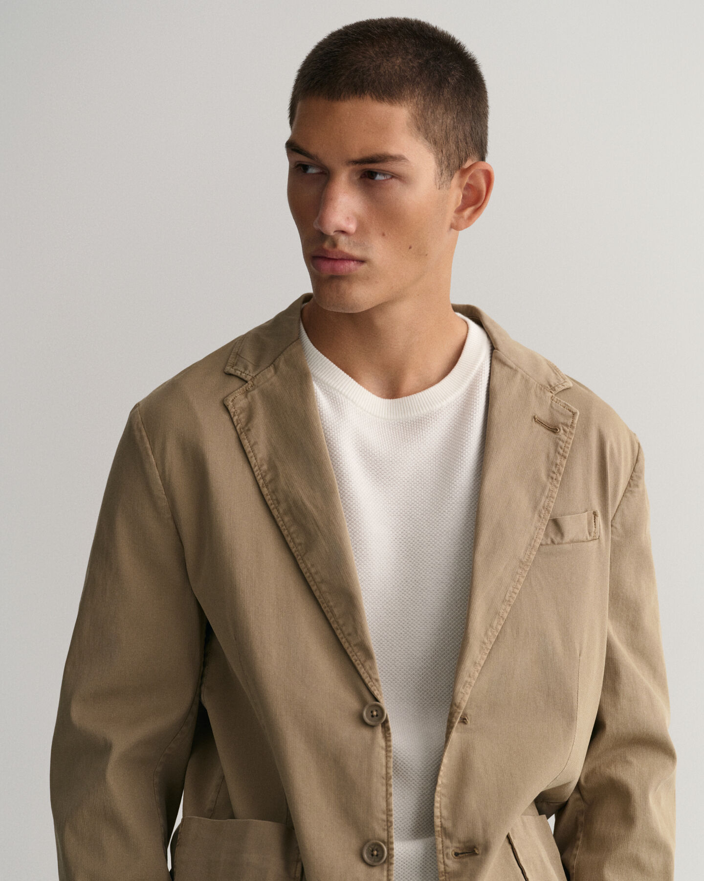 Jakkesæt-blazer af bomuld