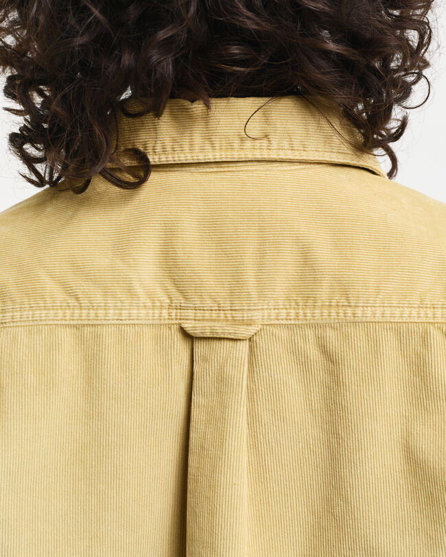 Regular fit skjorte af jernbanefløjl