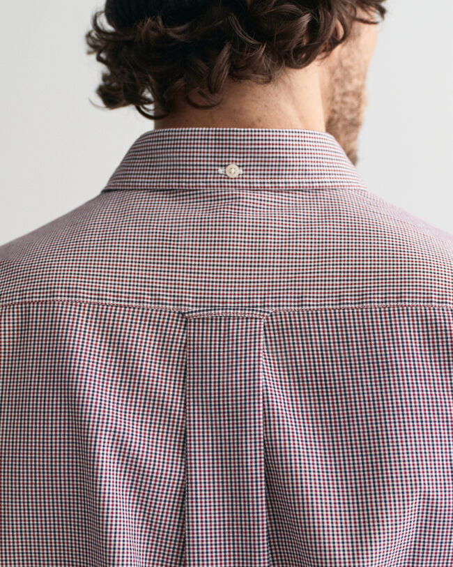 Regular fit Micro gingham poplin skjorte