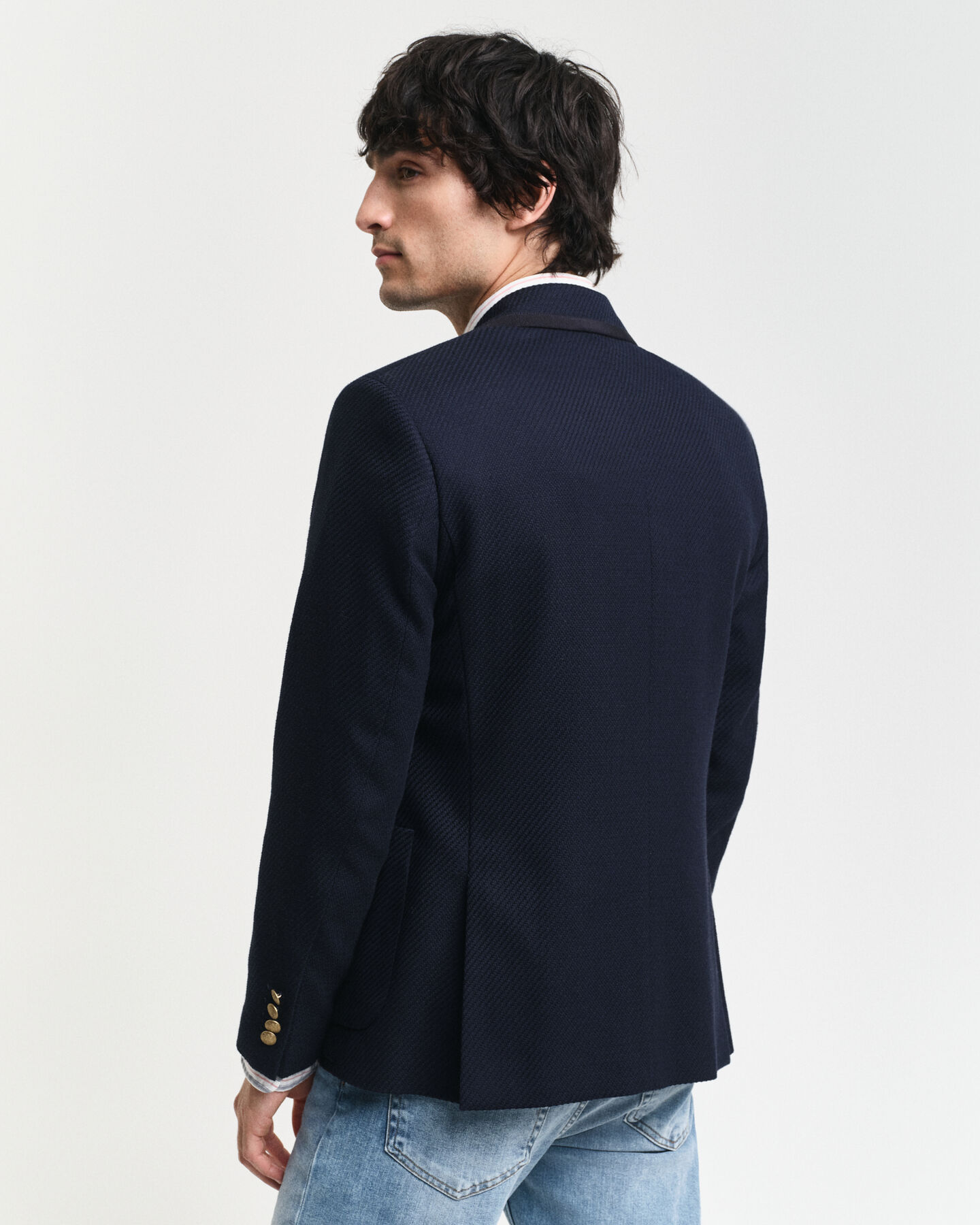 Slim Fit Club Blazer i bomuld/uld