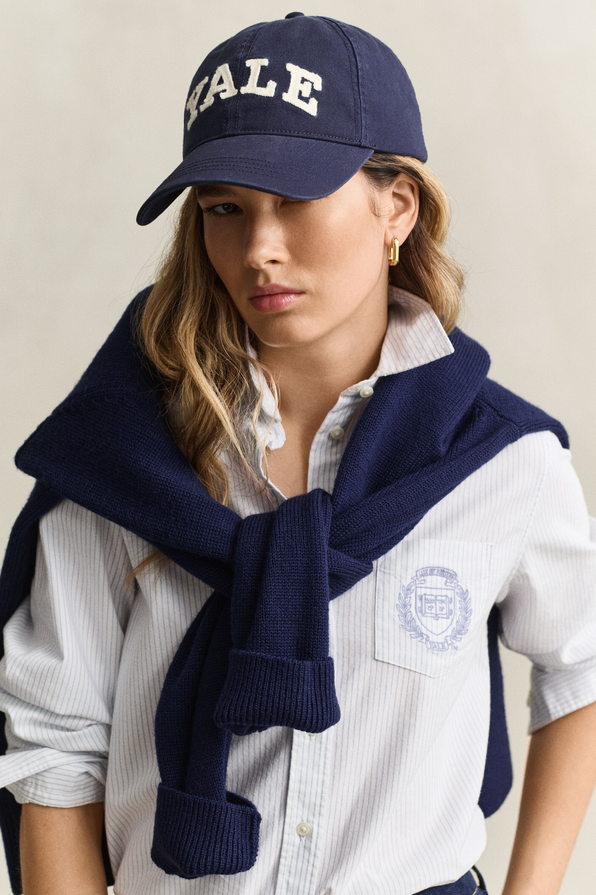 Gant x Yale stribet Oxford skjorte