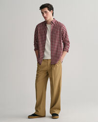 Regular fit flannelskjorte med mikrotern