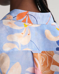 Regular fit bomuldssilkeskjorte med Floral-tryk