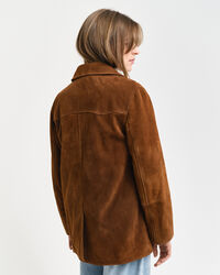 Relaxed fit blazer af ruskind