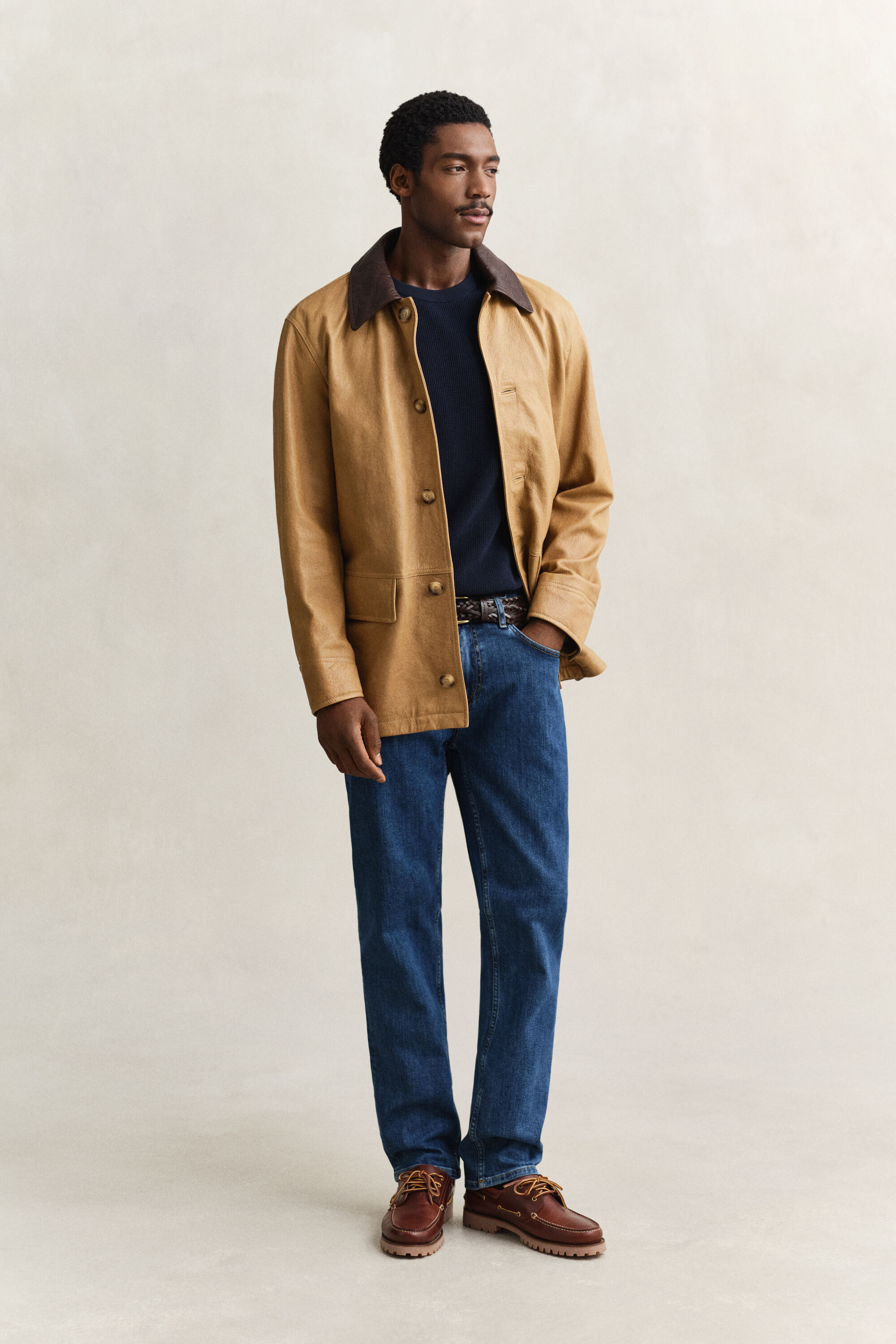 Tekstureret crewneck sweater af bomuld