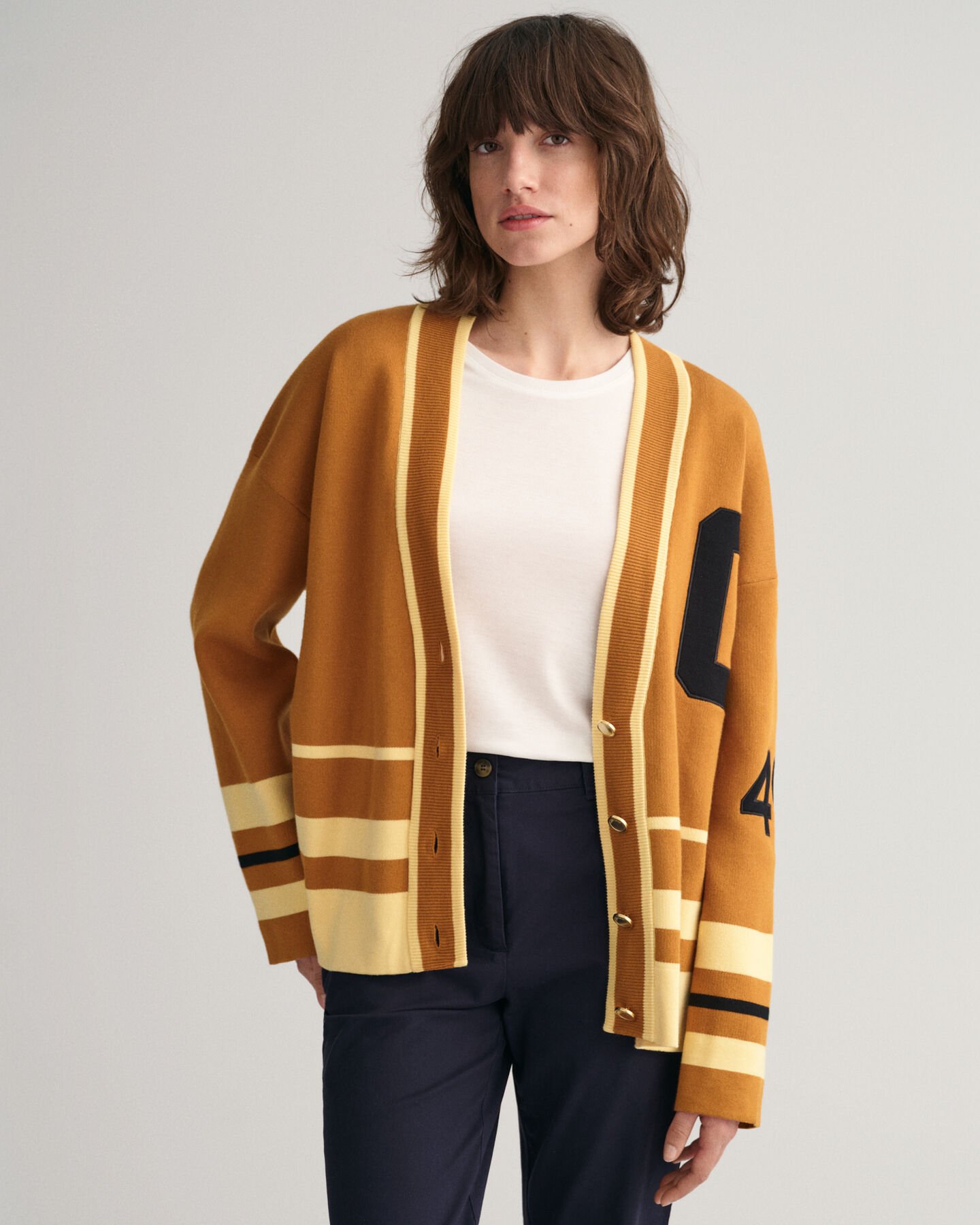 GANT Varsity cardigan med V-hals