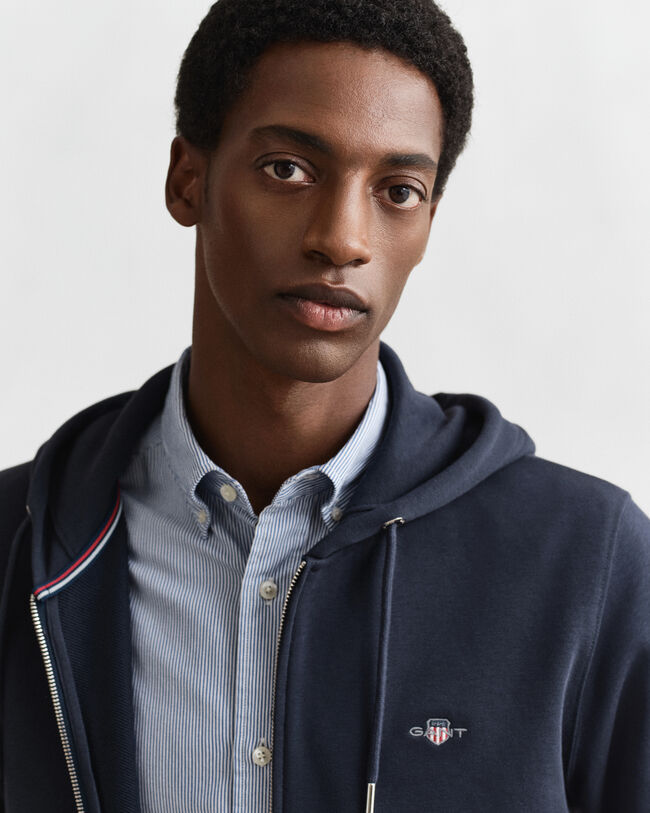 Shield hættetrøje med lynlås