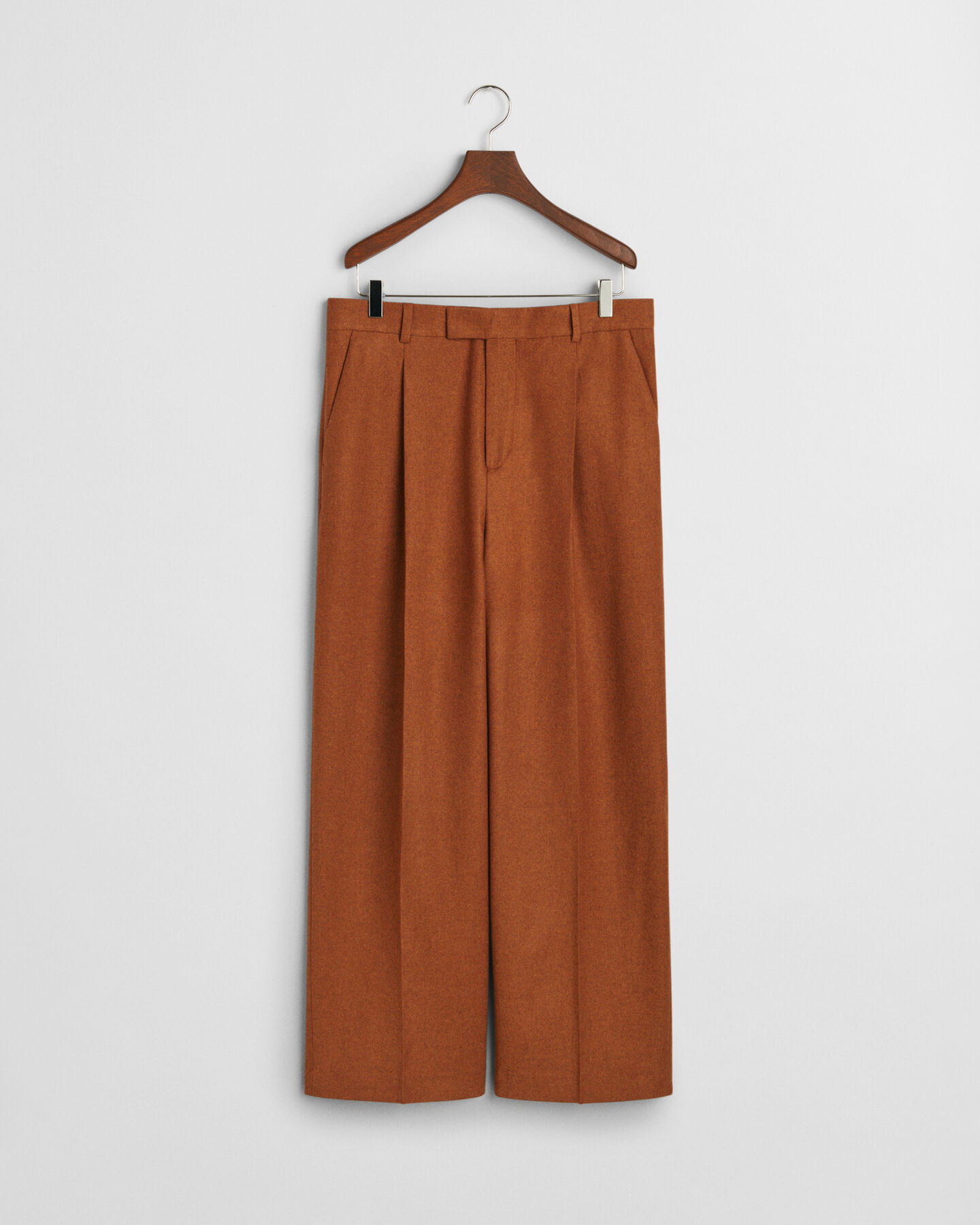 Relaxed fit jakkesæt-bukser af uld-flannel