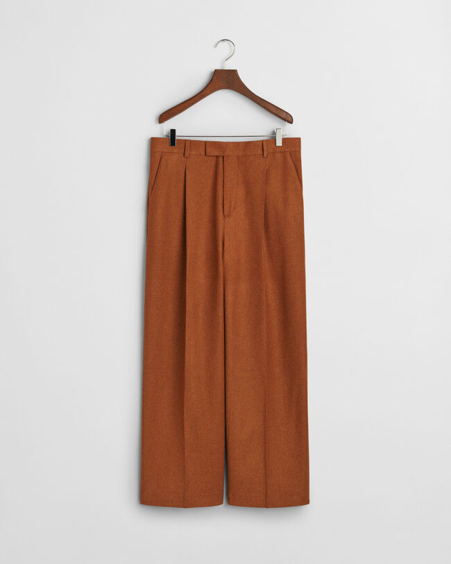 Relaxed fit jakkesæt-bukser af uld-flannel