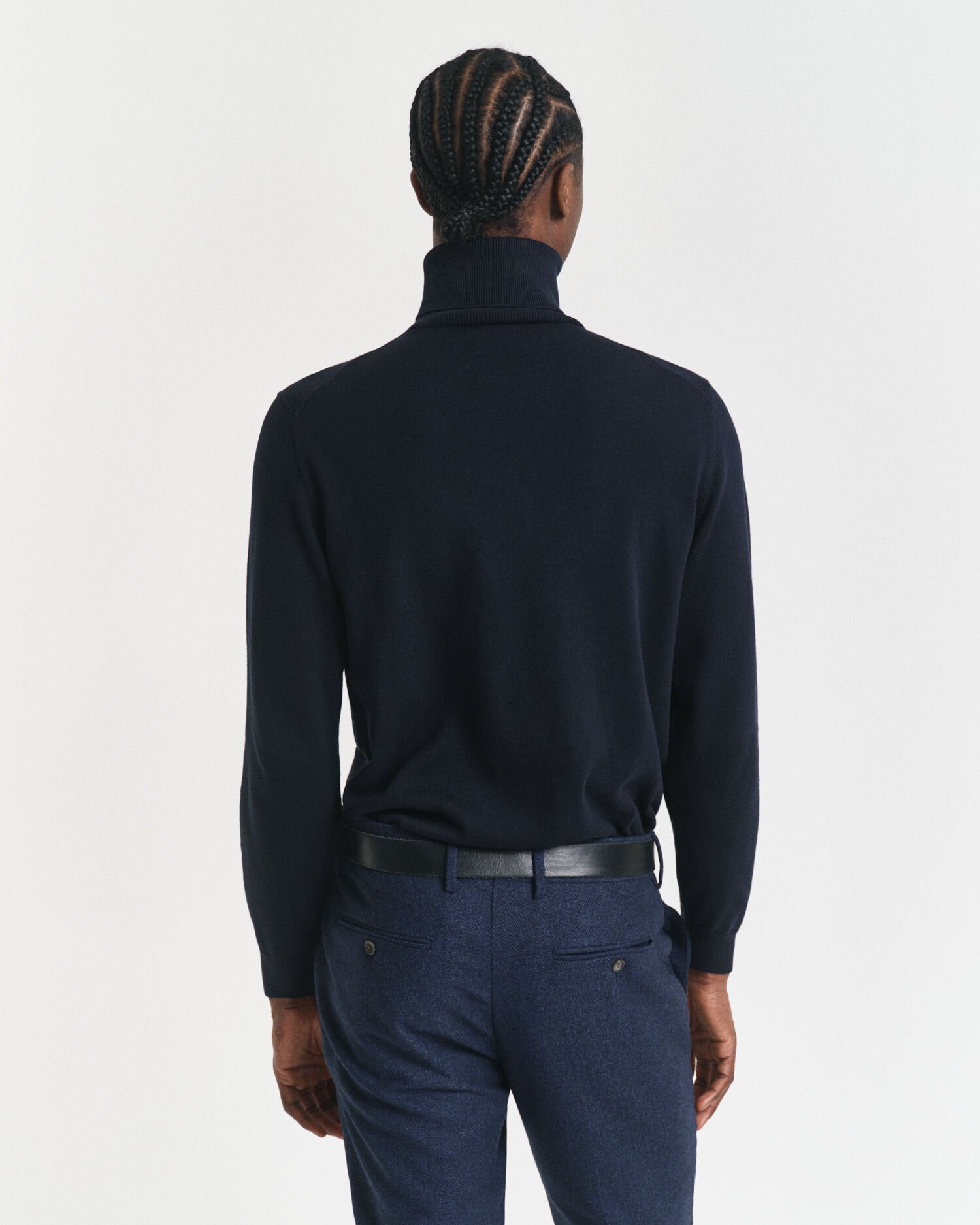 Klassiske sweater i bomuld med rullekrave