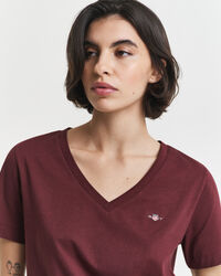 Shield T-shirt med V-hals