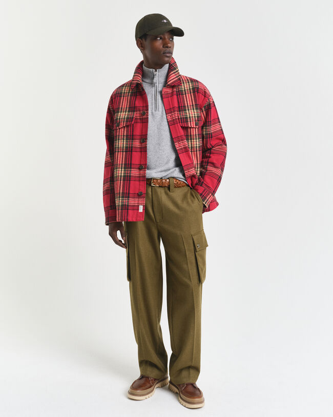 Sweater af ekstra fin lammeuld med halv lynlås