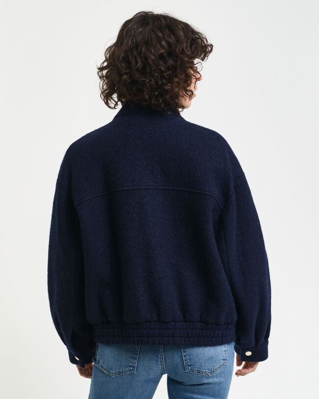 Harrington jakke af uld