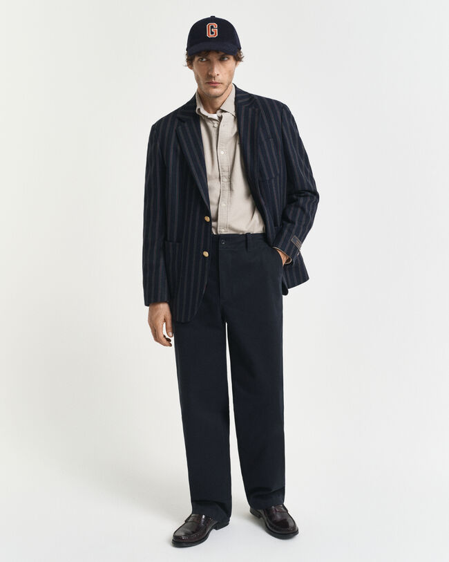 Regular fit skjorte af bomuldsjernbanefløjl