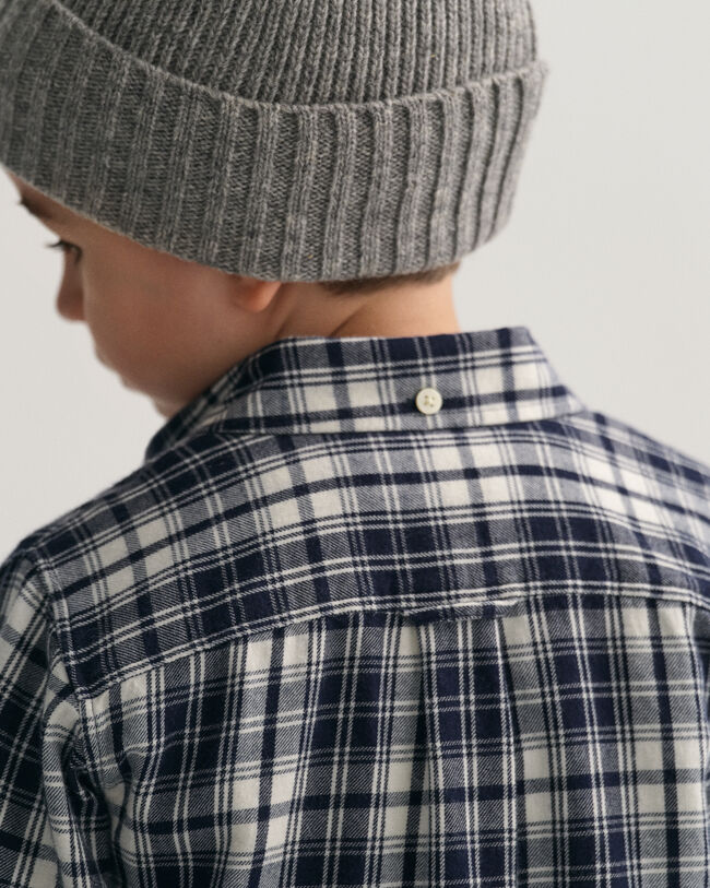 Kids Regular fit ternet flannelskjorte