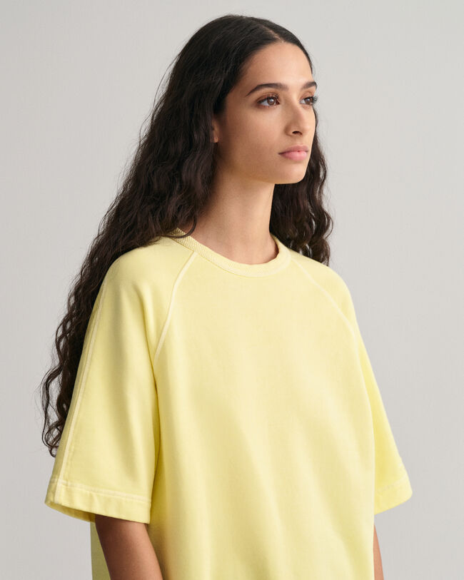 Sunfaded kort&aelig;rmet sweatshirt