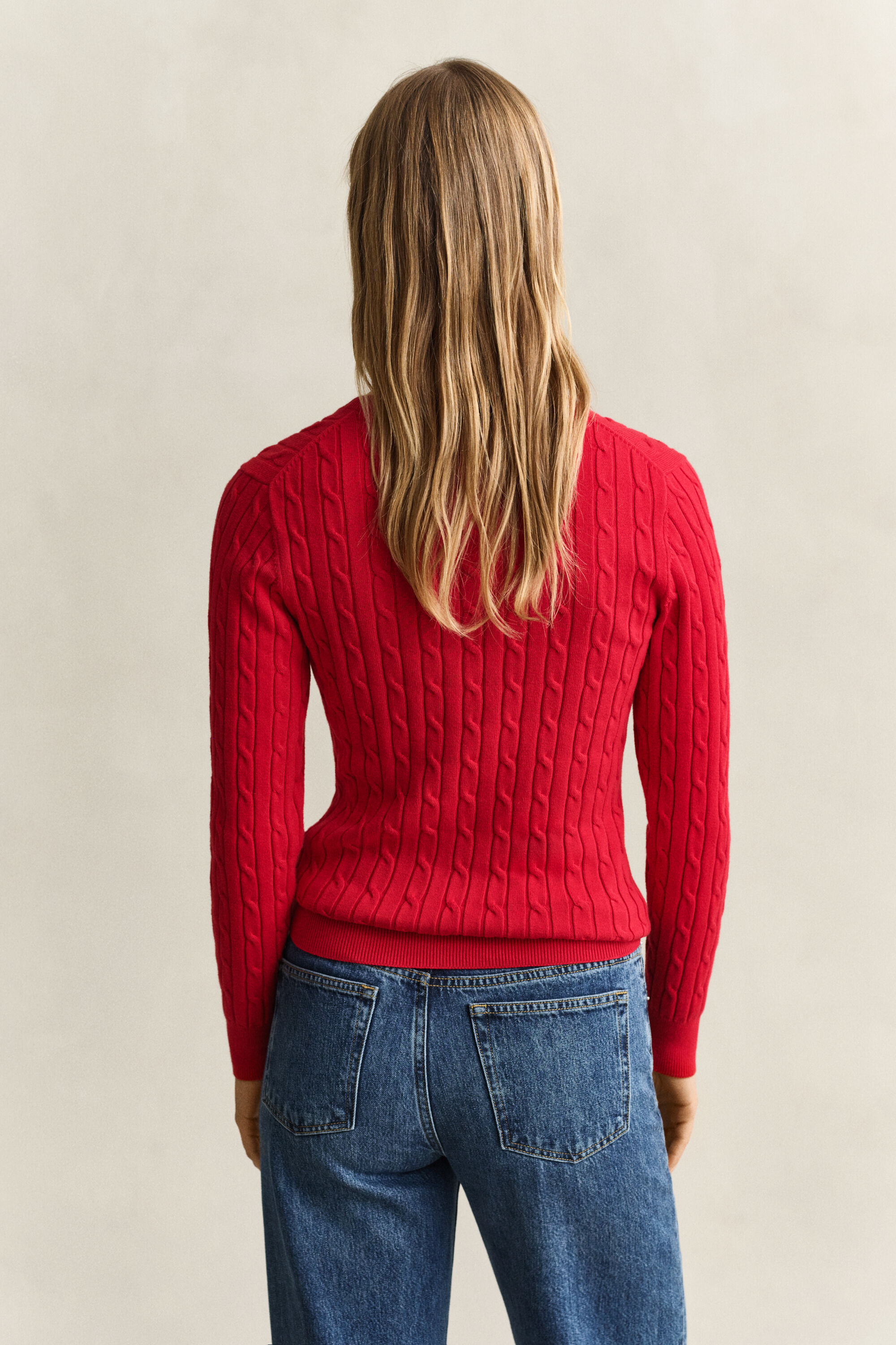 Classic sweater med kabelstrik