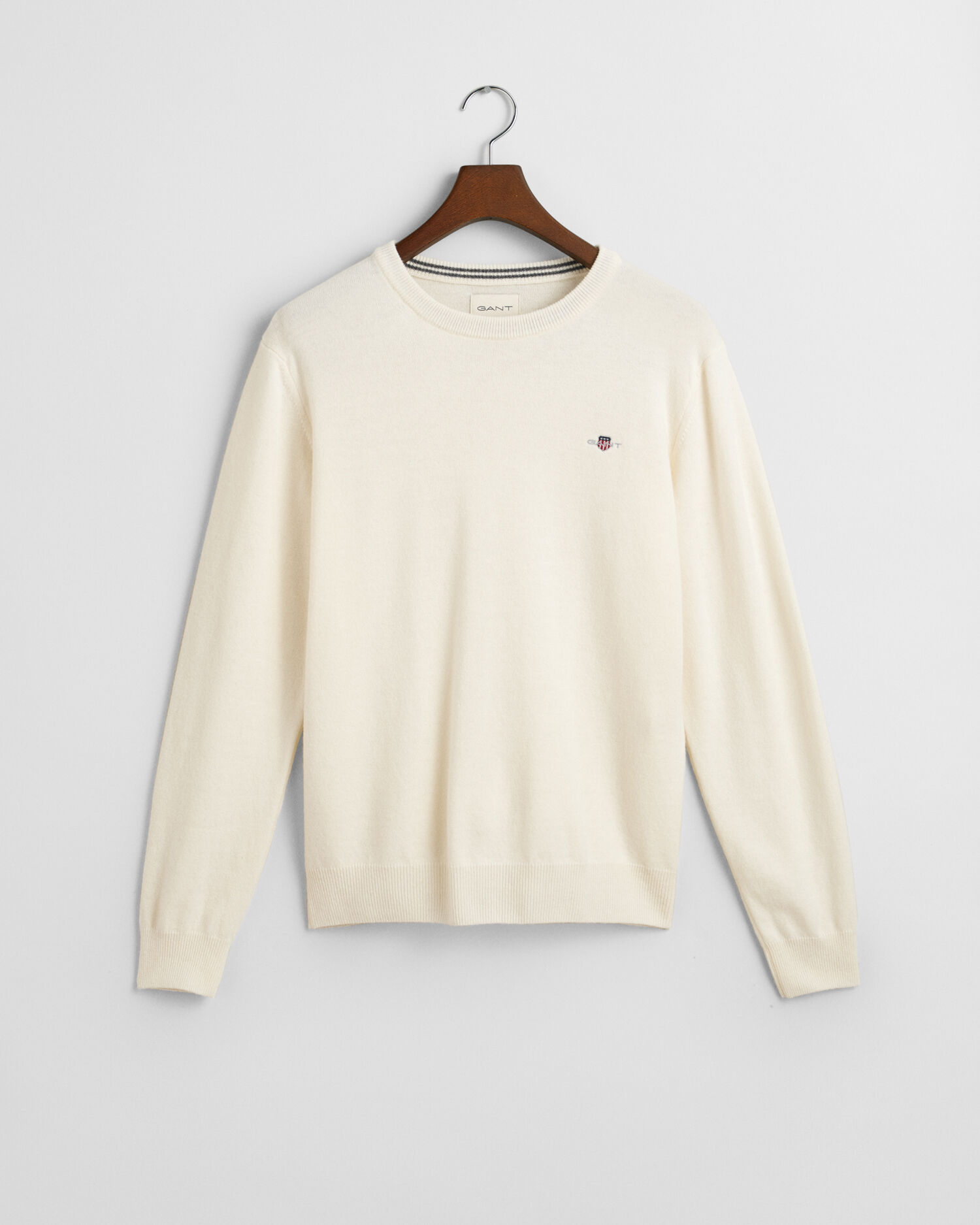 Crewneck sweater i ekstra fin lammeuld