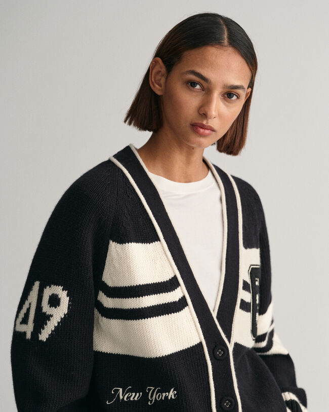 GANT Varsity cardigan med V-hals